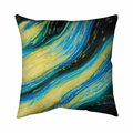 Begin Home Decor 20 x 20 in. Liquid Magic Wave-Double Sided Print Indoor Pillow 5541-2020-AB41